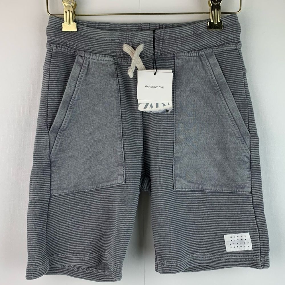 NWT Zara Boy’s Kids Dark Gray Ottoman Soft Cotton Short Size 9